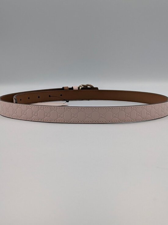 Gucci Women’s GG Marmont Reversible Thin Leather Belt Pink Brown 90cm 847132 main image 6